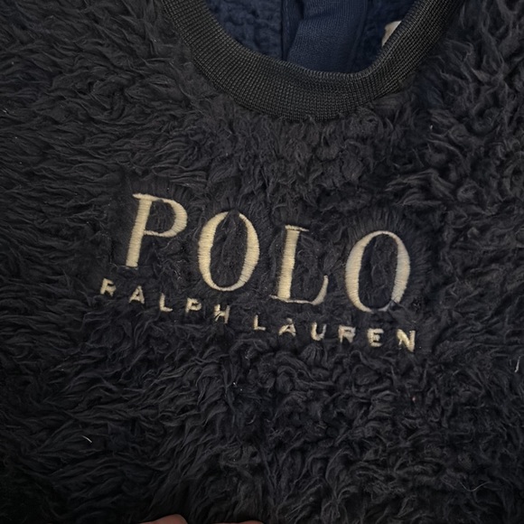 EUC Polo Ralph Lauren Baby Fleece Coverall 9 months - Picture 4 of 7